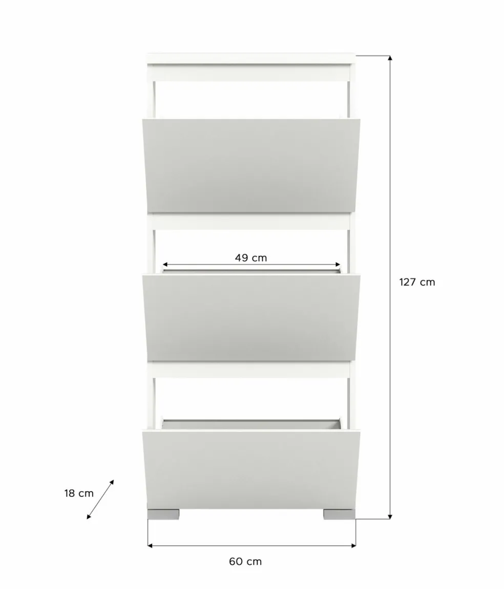 Meuble à chaussures à abattants HADERO