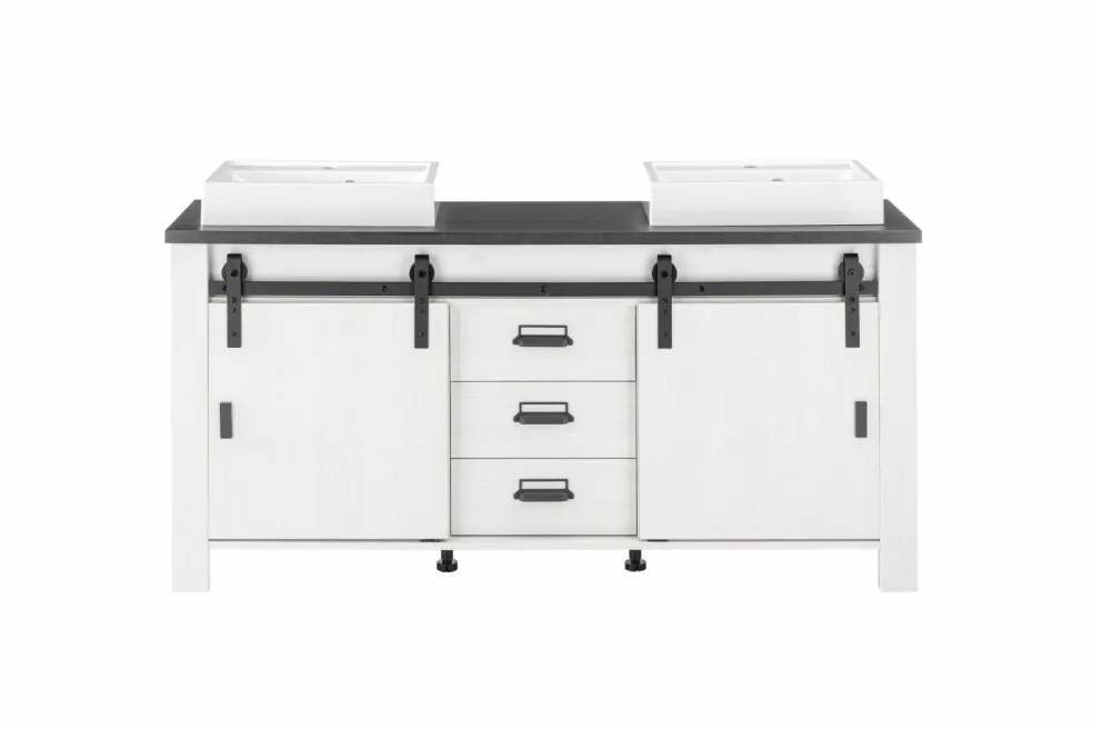 Meuble bas avec double vasque SHERWOOD
