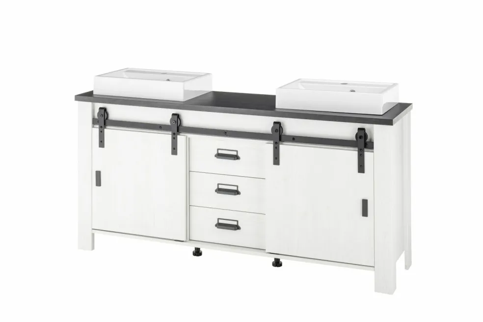 Meuble bas avec double vasque SHERWOOD