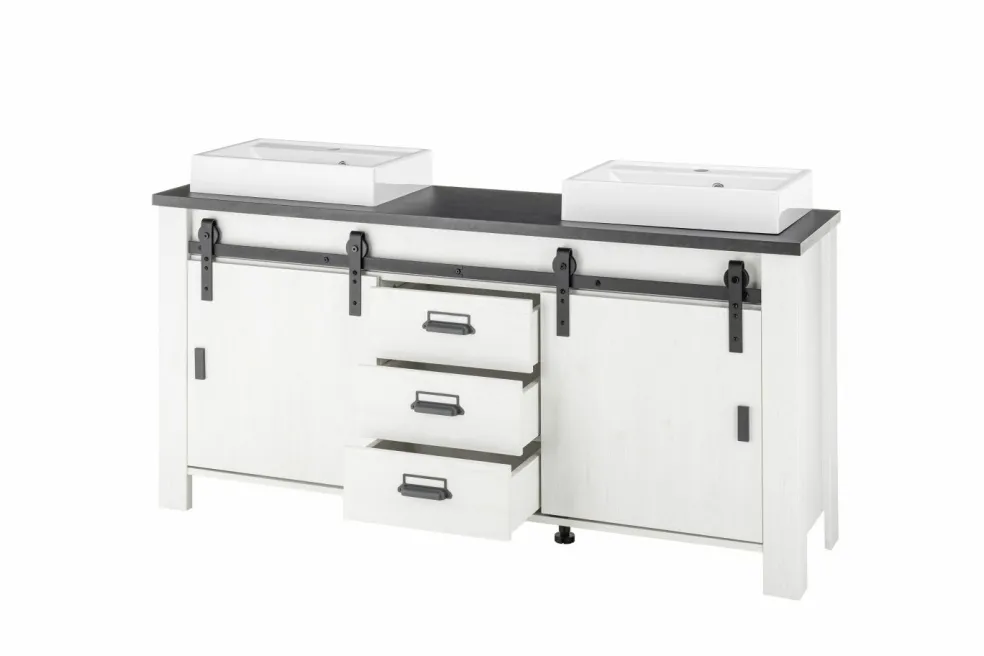 Meuble bas avec double vasque SHERWOOD