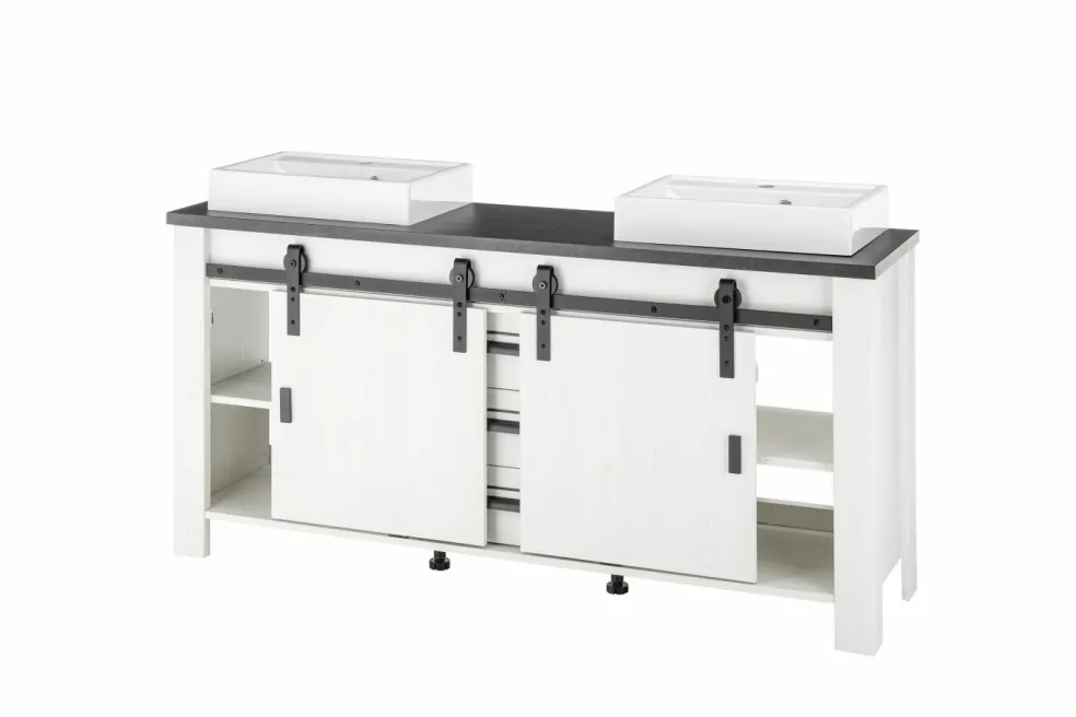 Meuble bas avec double vasque SHERWOOD