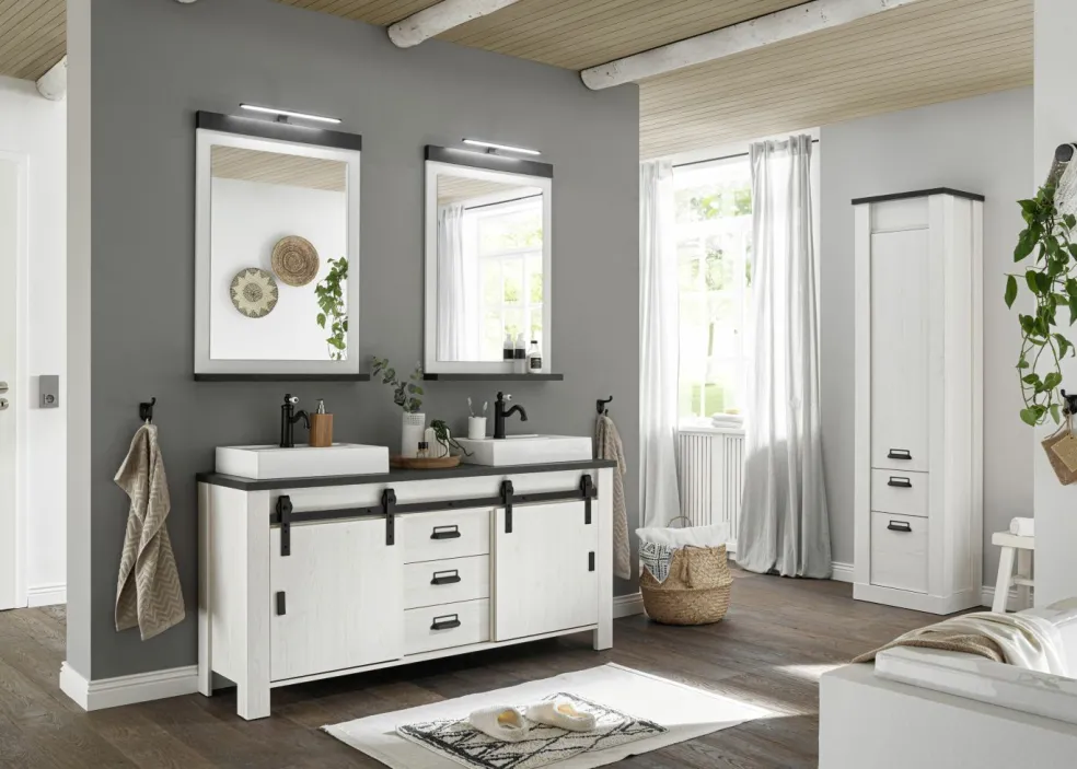 Meuble bas avec double vasque SHERWOOD