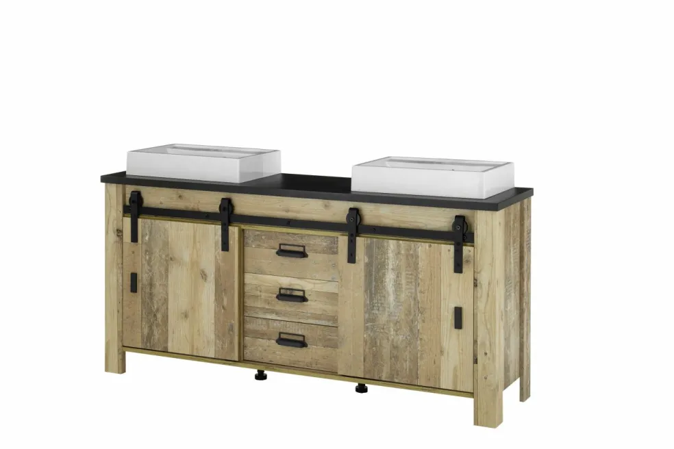 Meuble bas avec double vasque SHERWOOD