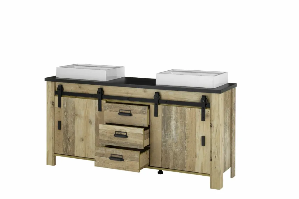 Meuble bas avec double vasque SHERWOOD