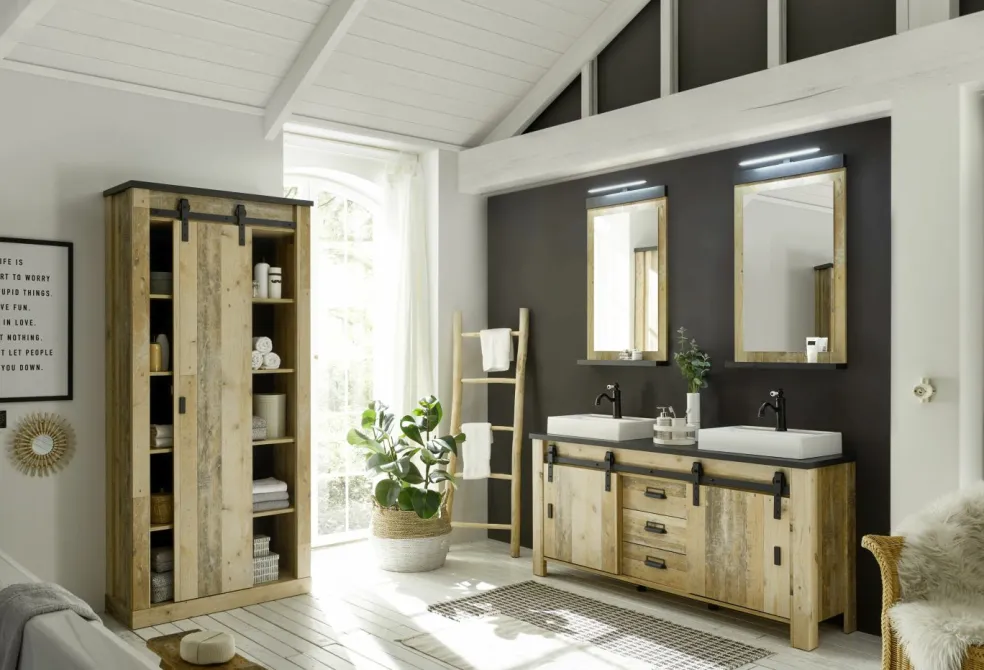 Meuble bas avec double vasque SHERWOOD