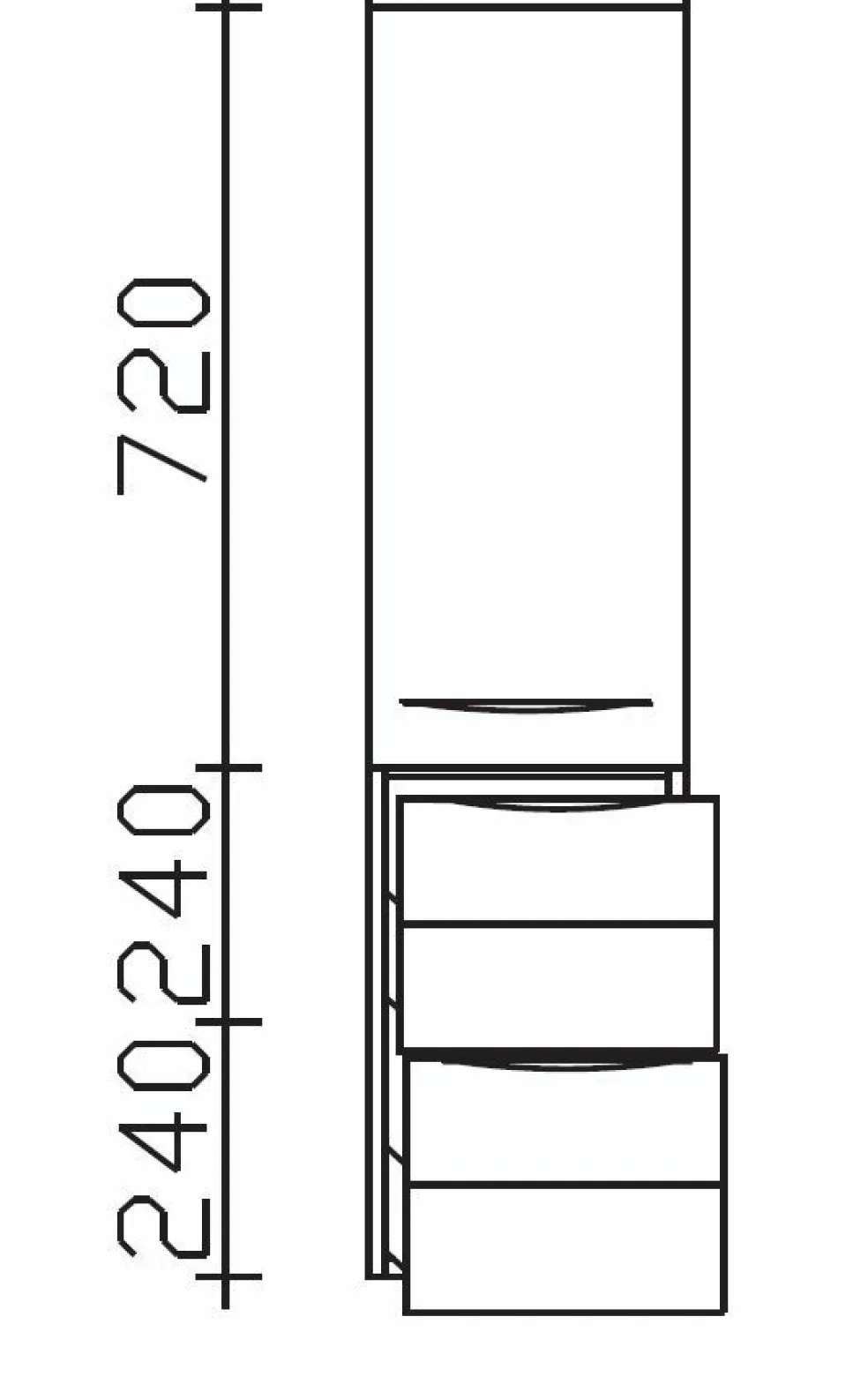Meuble colonne SOLITAIRE 6025