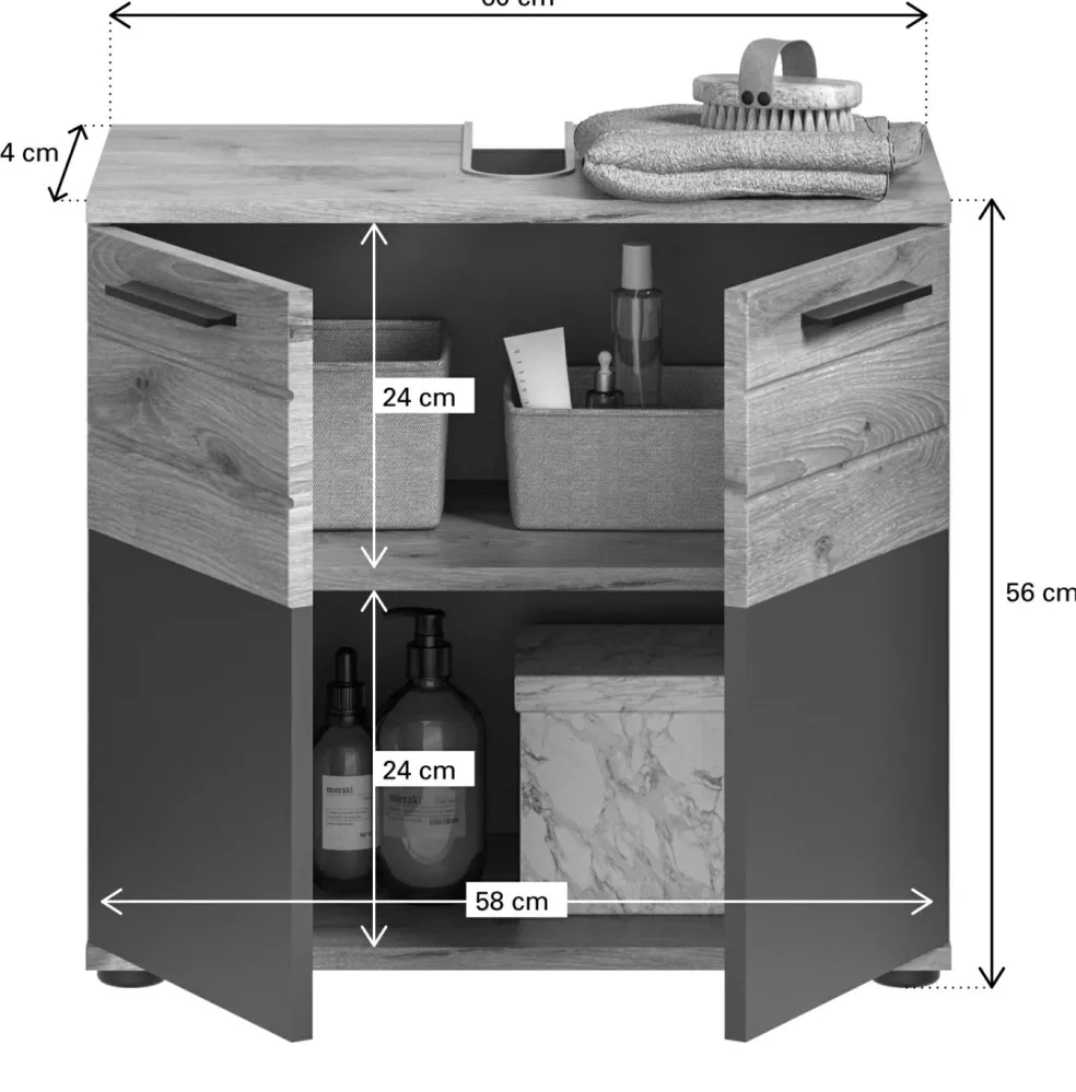 Meuble sous lavabo AGARO