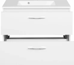 Meuble sous vasque 80 avec vasque en fonte minérale PORTOFINO