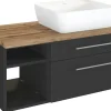 Meuble sous vasque 90 avec vasque à poser à droite DAVOS