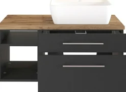 Meuble sous vasque 90 avec vasque à poser à droite DAVOS