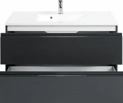 Meuble sous vasque 100 avec vasque en fonte minérale CARDIFF