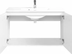 Meuble sous vasque 100 avec vasque en fonte minérale BOLOGNA