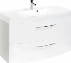 Meuble sous vasque 100 avec vasque en fonte minérale FLORIDA