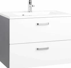 Meuble sous vasque 70 avec vasque en fonte minérale BOLOGNA