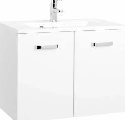 Meuble sous vasque 70 avec vasque en fonte minérale BOLOGNA