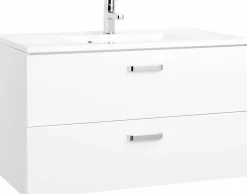 Meuble sous vasque 90 avec vasque en fonte minérale BOLOGNA