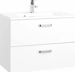 Meuble sous vasque 70 avec vasque en fonte minérale BOLOGNA