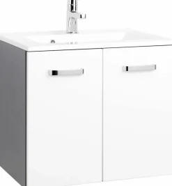 Meuble sous vasque 60 avec vasque en fonte minérale BOLOGNA