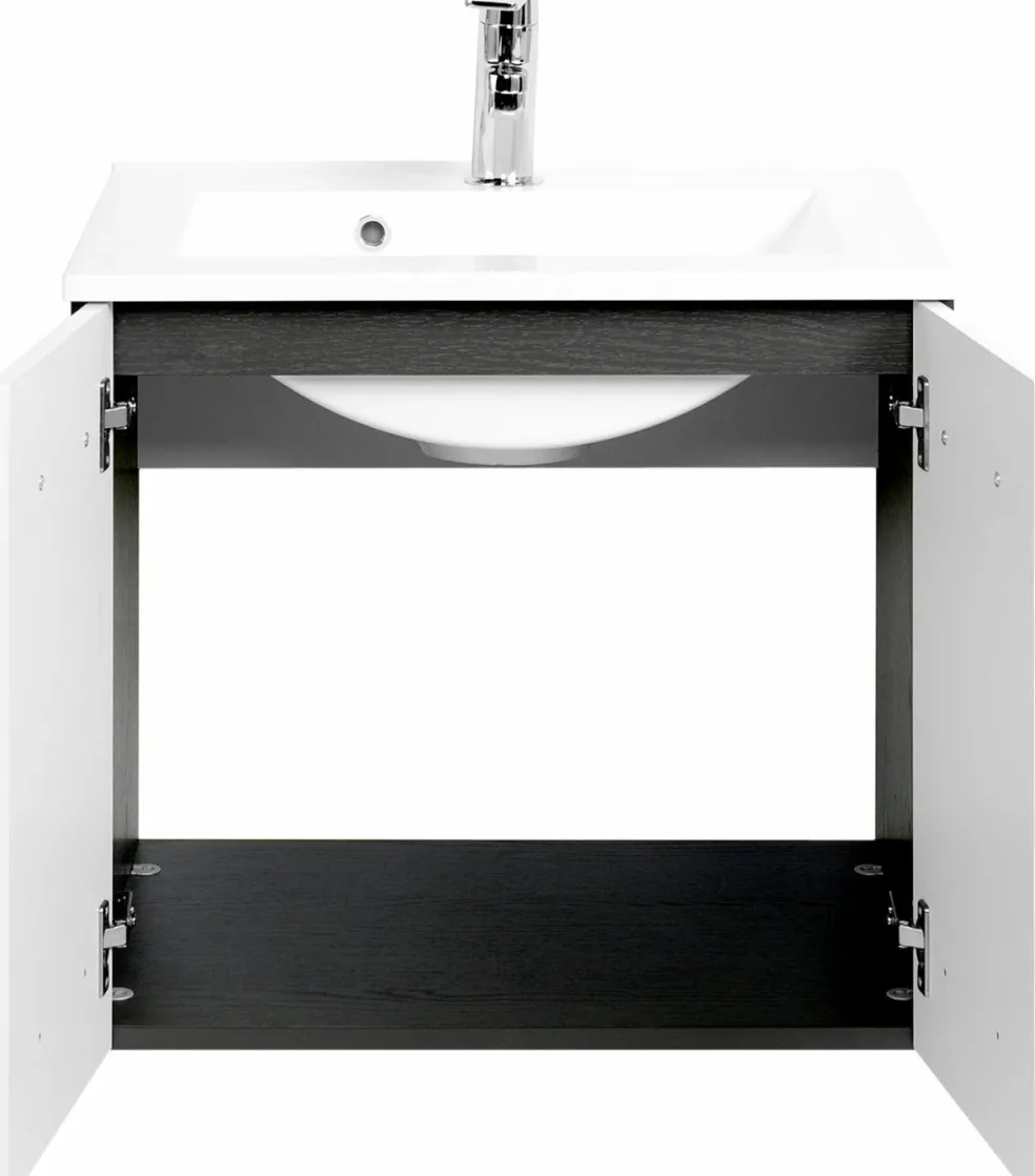 Meuble sous vasque 60 avec vasque en fonte minérale BOLOGNA