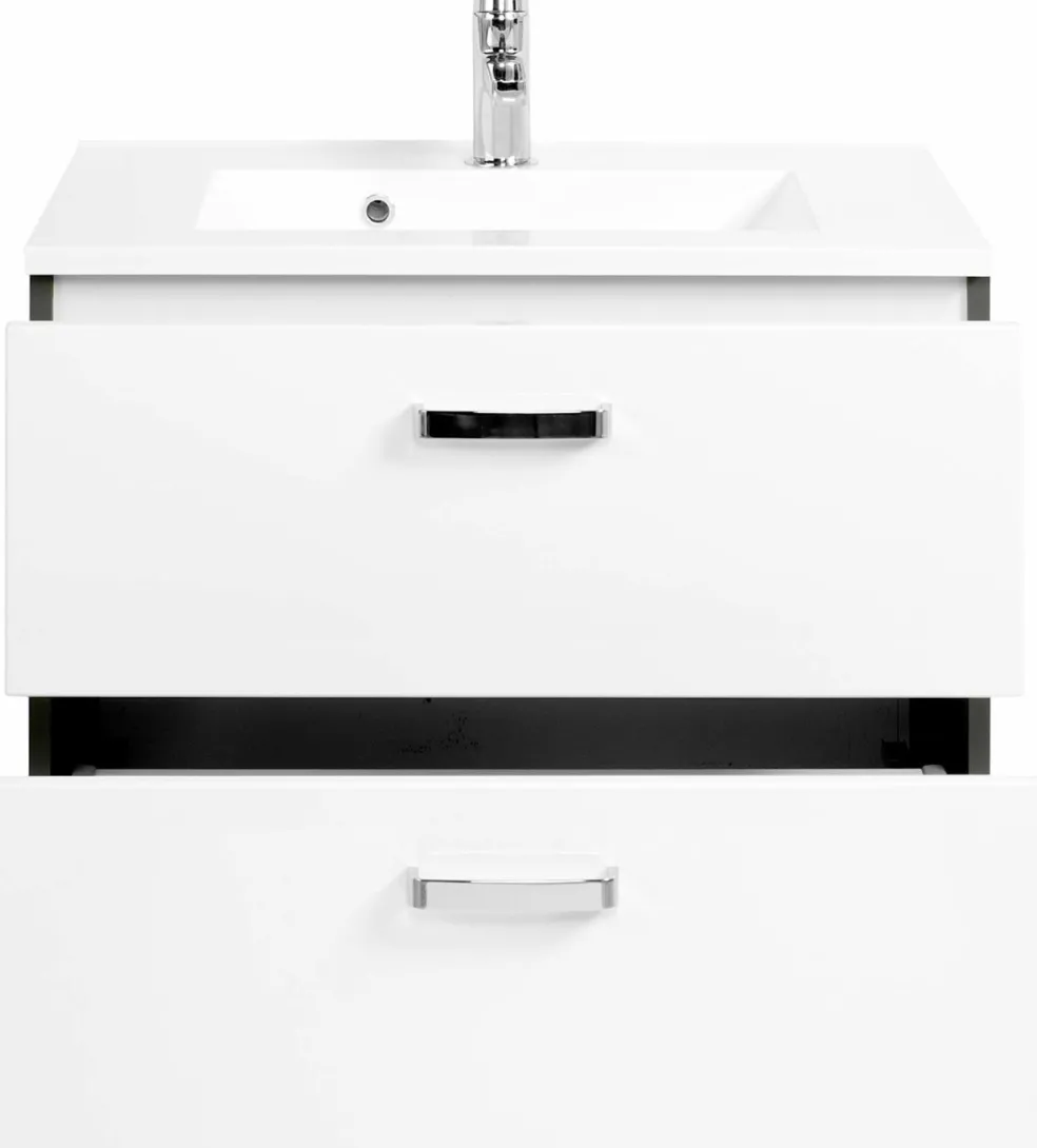 Meuble sous vasque 60 avec vasque en fonte minérale BOLOGNA