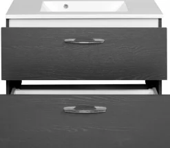 Meuble sous vasque 80 avec vasque en fonte minérale PORTOFINO