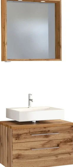 Meuble sous vasque 60 avec panneau miroir DAVOS