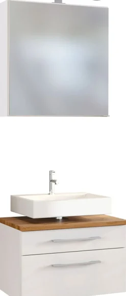 Meuble sous vasque 60 avec armoire de toilette DAVOS