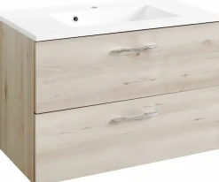 Meuble sous vasque 80 avec vasque en fonte minérale PORTOFINO