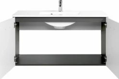 Meuble sous vasque 100 avec vasque en fonte minérale BOLOGNA