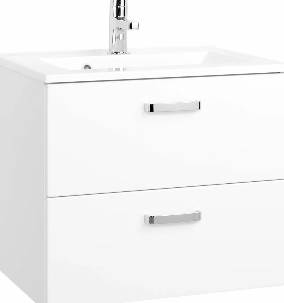 Meuble sous vasque 60 avec vasque en fonte minérale BOLOGNA