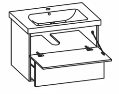Meuble sous vasque avec plan vasque PETER