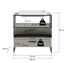 Meuble sous vasque avec vasque BAGNO