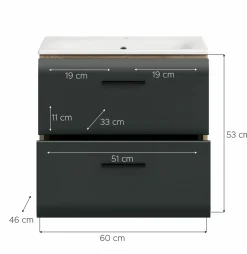 Meuble sous vasque avec vasque BONGA