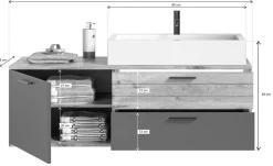 Meuble sous vasque avec vasque AGARO