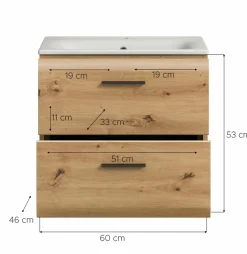 Meuble sous vasque avec vasque BONGA