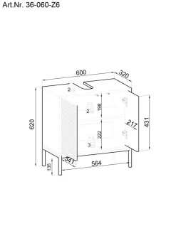 Meuble sous vasque BIRMINGHAM