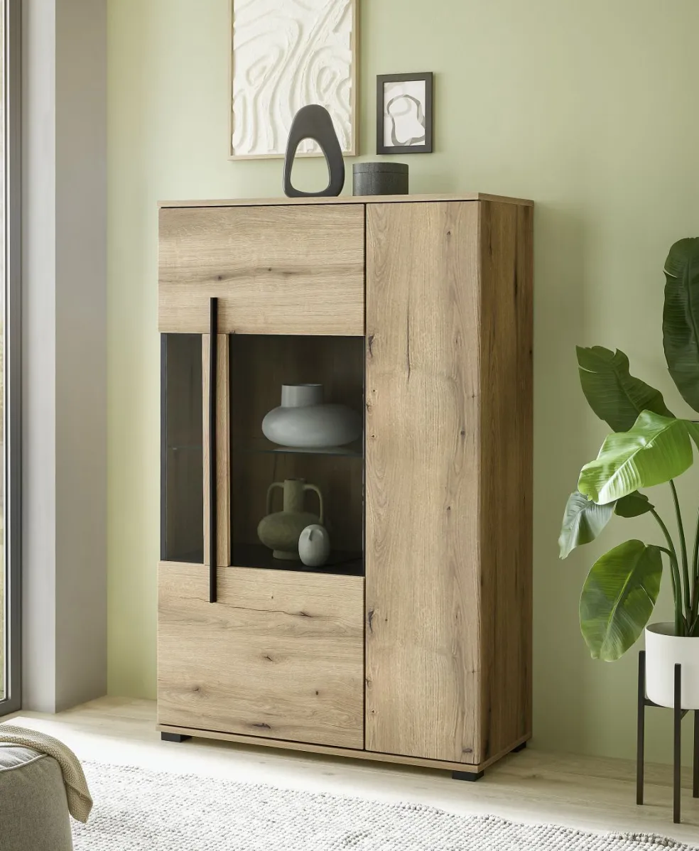 Meuble vitrine combiné CANTARA