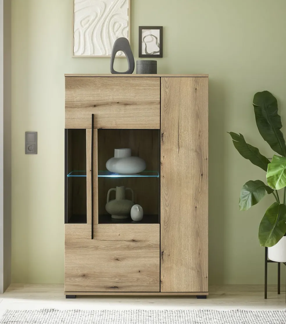 Meuble vitrine combiné CANTARA