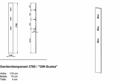 Panneau mural portemanteau GW-TELDE