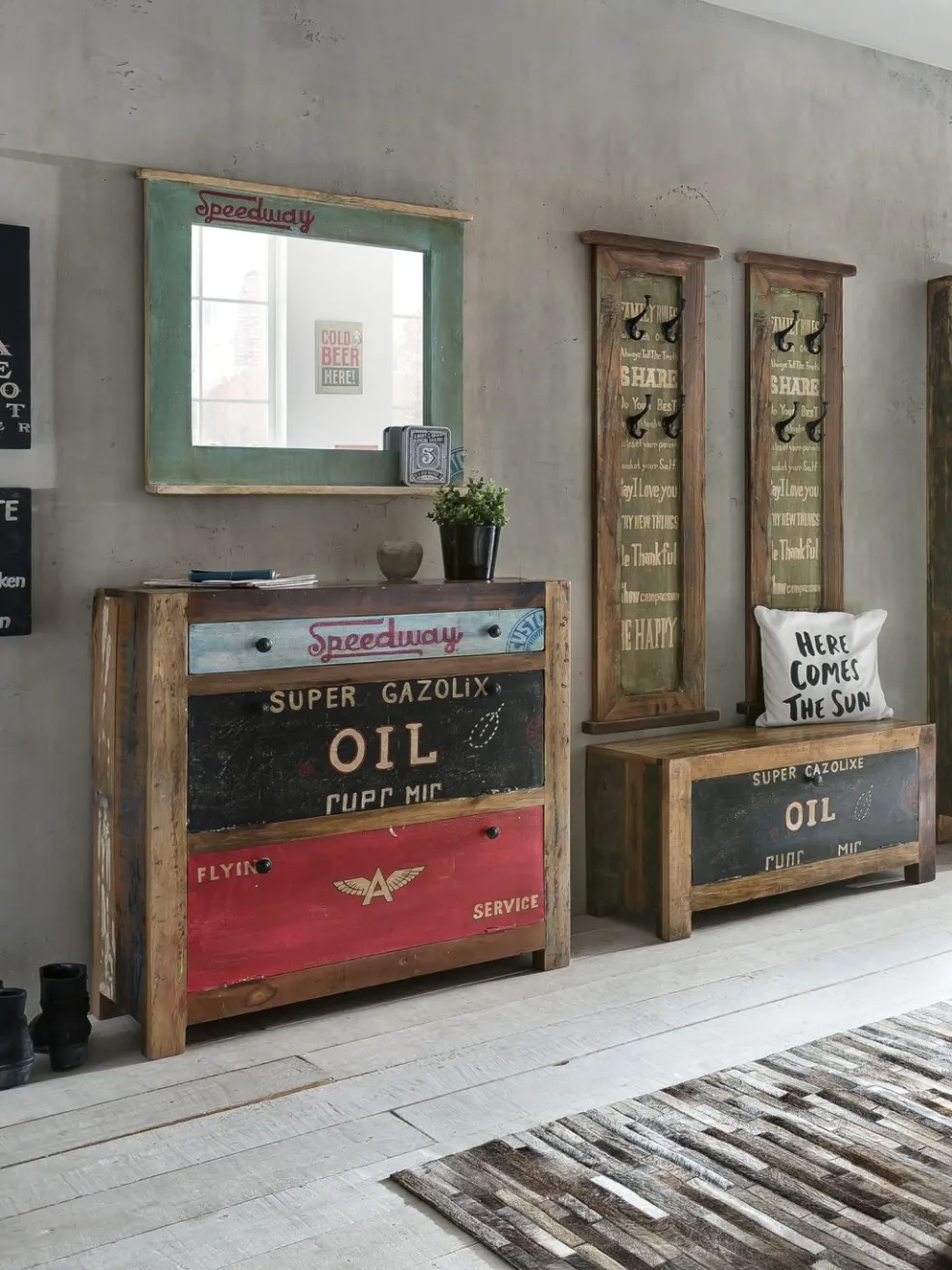 Panneau mural portemanteau SPEEDWAY