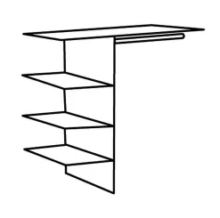 Répartition intérieure armoire lingère/penderie 756