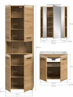 Salle de bains combinée 5 éléments BONGA
