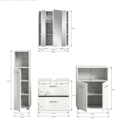 Salle de bains combinée 4 éléments BONGA