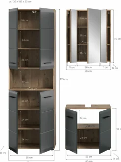 Salle de bains combinée 3 éléments BONGA