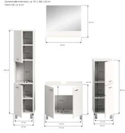 Salle de bains combinée 4 éléments SEBETA
