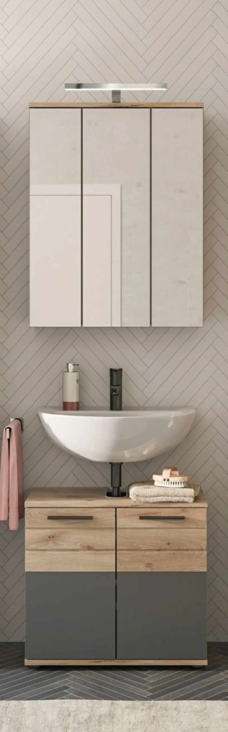 Salle de bains combinée 2 éléments AGARO