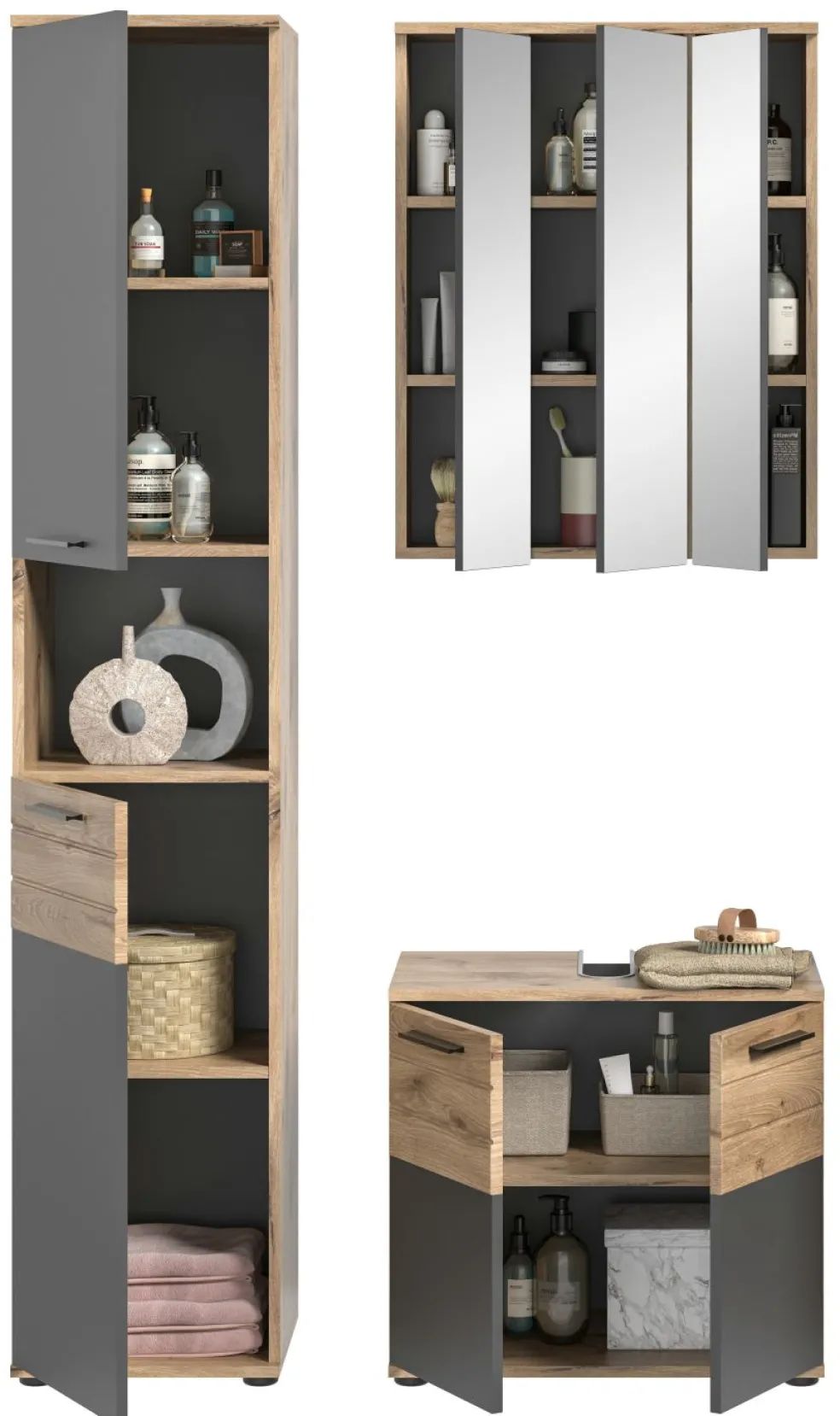 Salle de bains combinée 3 éléments AGARO