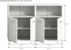 Salle de bains combinée 2 éléments BONGA