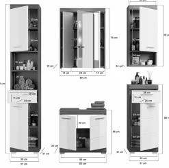 Salle de bains combinée 5 éléments SEWULA