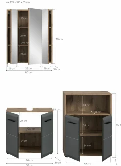 Salle de bains combinée 3 éléments BONGA